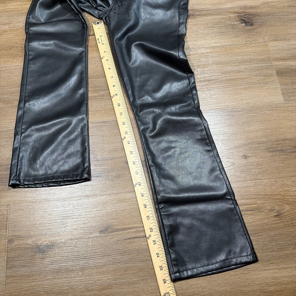 MOTHER The Insider Ankle Wax On Wax Off Woman's Size 25 Faux Vegan Leather Black - Picture 12 of 16